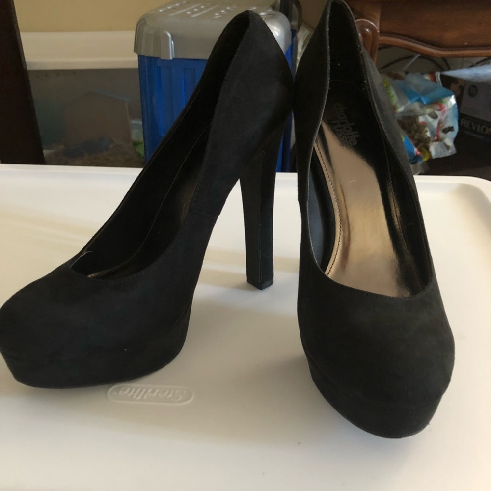 Faux black suede Charlotte Russe pumps